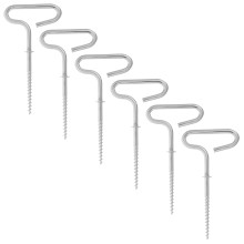 6Pcs Spiral Fishing Stakes Portable Metal Tent Pegs For Ice Fishing