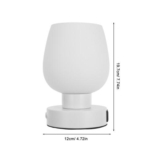 1Set Moderne Witte LED Tafellamp Met Touch Dimbaar Slaapkamerlamp 1