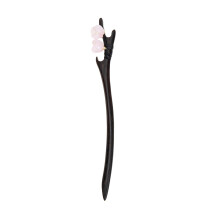 Lightweight Pink Wood Hair Chopsticks for Women Elegant Styling
