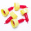 10Pcs Multi-Color Sheep & Cattle Teat Feed Bottles Rubber Screw-on 11