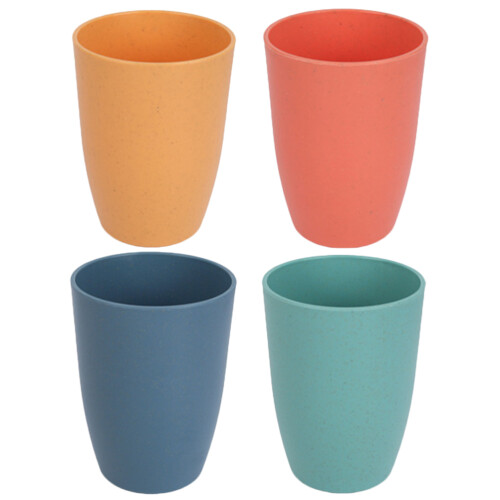 4Pcs Assorted Color Plastic Mouthwash Cups for Bathroom and Dormitory 1