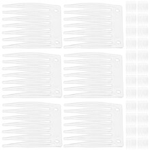 100Pcs White Plastic Fork Wig Clips Combs Caps Accessory