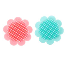 2Pcs Baby Silicone Brush For Hair Washing And Back Rubbing