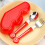 1 Set Kids Silicone Handle Learning Spoon Fork Toddler Eating Tool 9