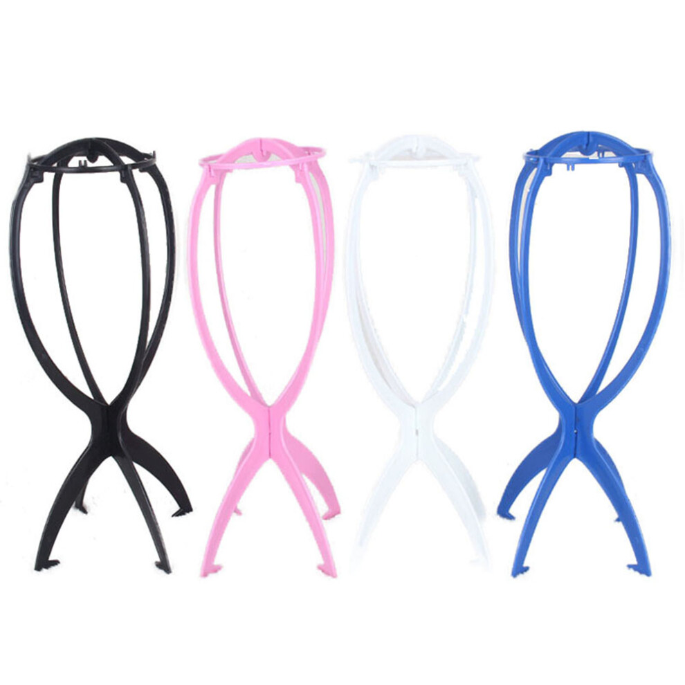 Vaguelly Unisex 6Pcs Folding Plastic Wig Hat Holder Stand Support Display Tool