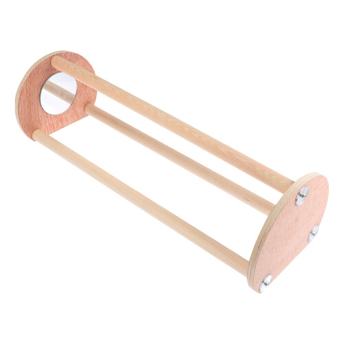 1Pc Pet Parrot Standing Rack Wooden Bird Mirror Stand