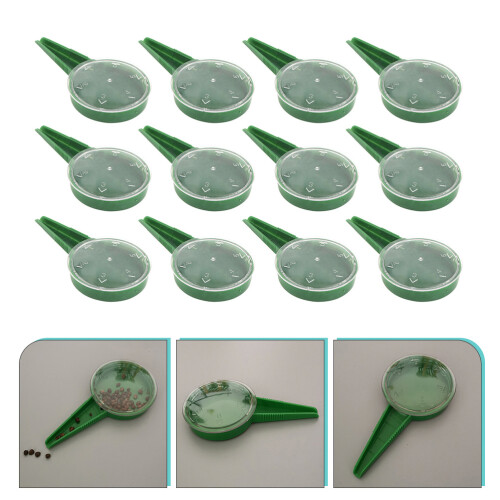 12Pcs Plastic Seeder Dispenser Spreader Planter Tool 1