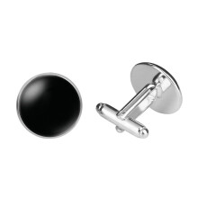 Glass Cuff Link Sleeve Button Round Collar Button For Men