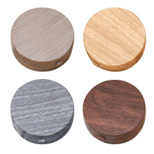 One Set Portable Wooden Lens Case With Imitation Wood Grain Design