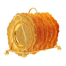 One Set Of Home Snack Plates With Storage Rack