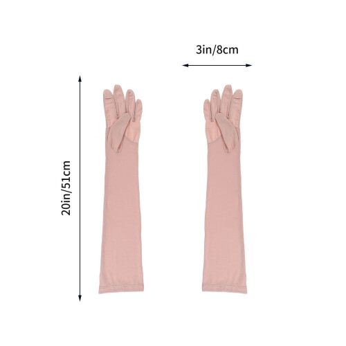 1 Pair Durable UV Protection Breathable Ice Silk Cooling Arm Sleeves 1
