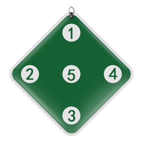 Fencing Target For Target Training, Wall-Mount, Durable PU-Embossed, Friends Green, Easy To Score, Space-Saving