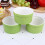 5Pcs Ceramic Baking Bowl High Temp Resistant With Wicker Handle Green 9