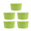 5Pcs Ceramic Baking Bowl High Temp Resistant With Wicker Handle Green 1