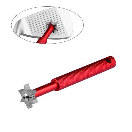 Club Groove Sharpener Re-Grooving Tool With 6 Cutters Red