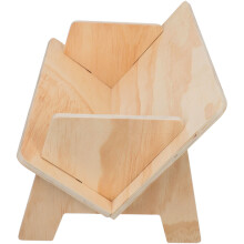 Wooden Desktop Storage Rack Sloping Book Shelf Stationery Holder