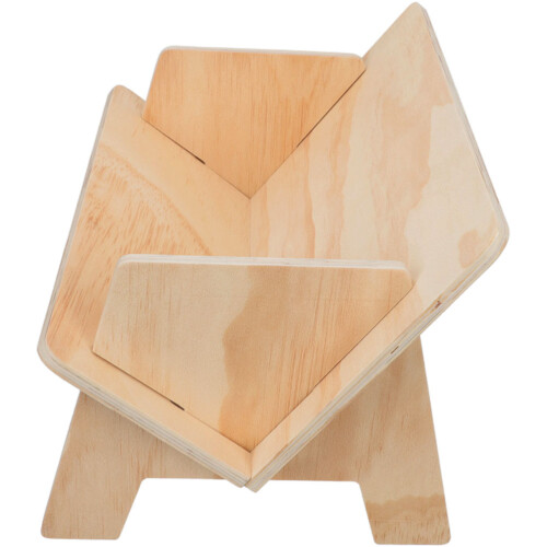 Wooden Desktop Storage Rack Sloping Book Shelf Stationery Holder
