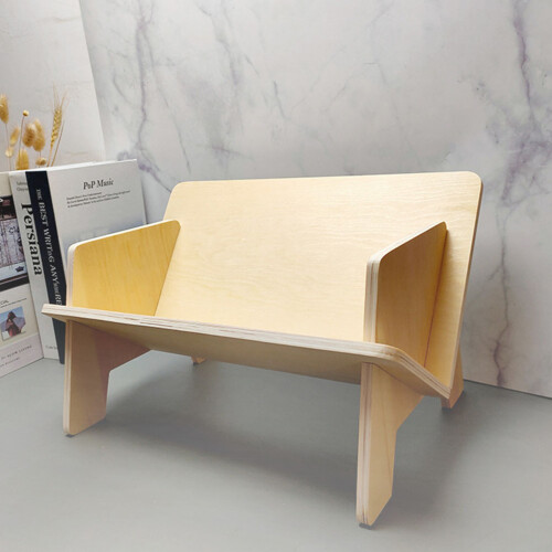 Wooden Desktop Storage Rack Sloping Book Shelf Stationery Holder 2