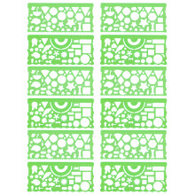 12Pcs Plastic Stencil Templates For Students Drawing And Drafting