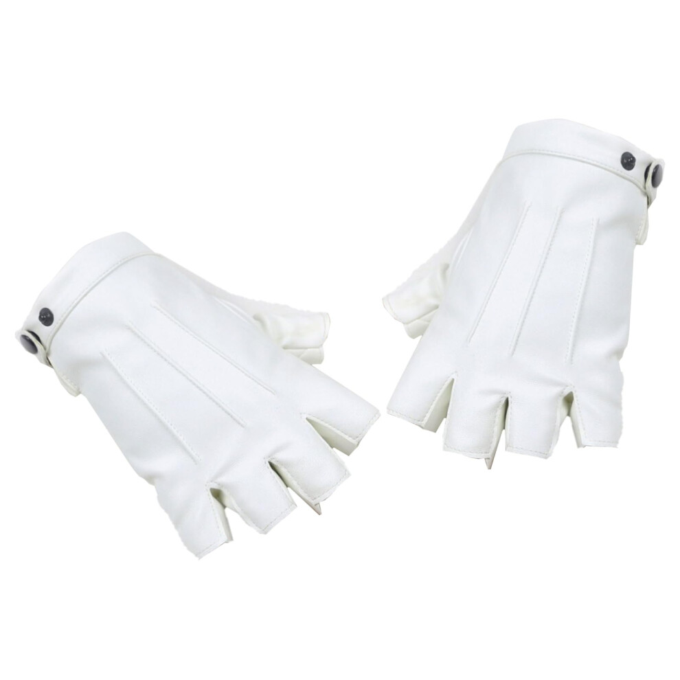 Fingerless Driving Gloves Unisex Pu Leather Half Finger Gloves For Driving Cycling Weightlifting Motorcycle 9393856185047