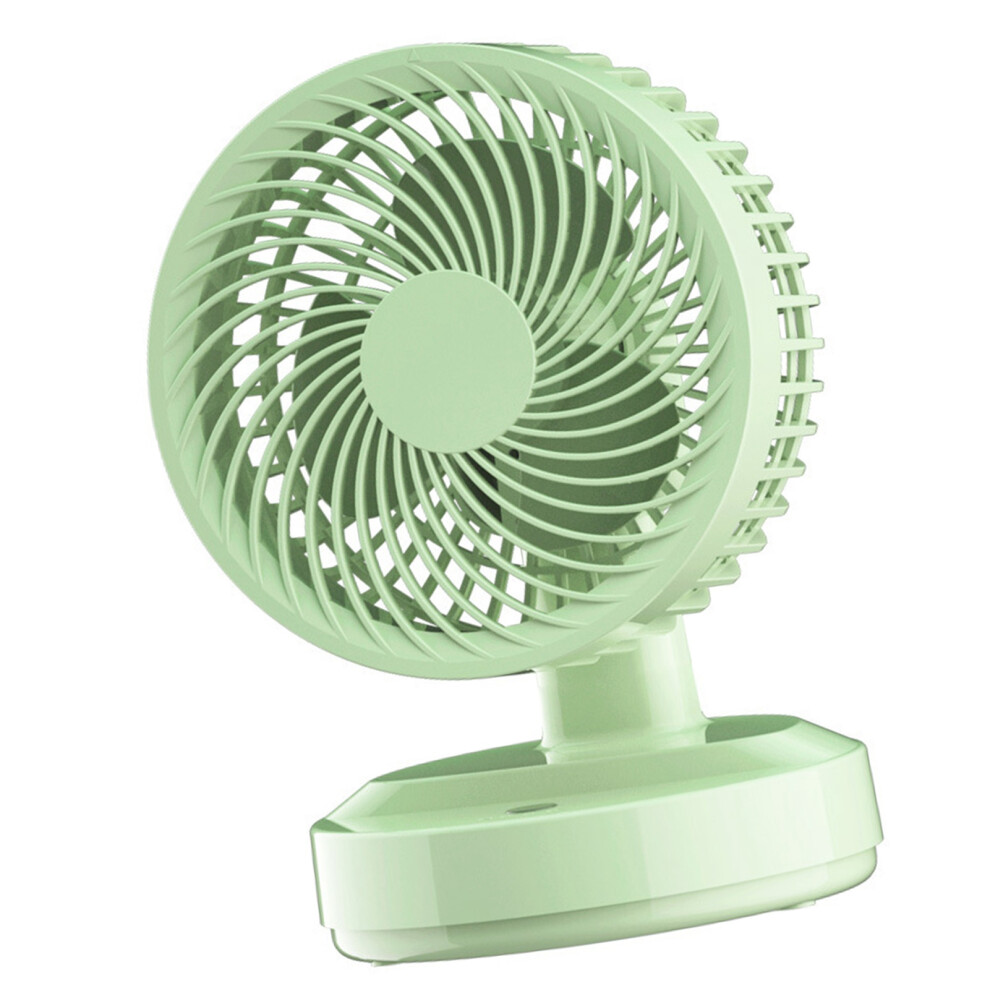 Portable Usb Desk Fan With 4000Mah Battery, Quiet Green Moving Head 5081351973453