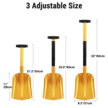 Teleskop-Schneeschaufel 54x28cm Klappbar Camping- und Wintergartenwerkzeug