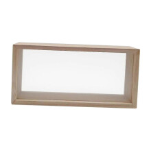 (26cmx13cmx5.5cm, Light Wood Color) Shadow Box Picture Frame Display Case for Collectibles by YuJia