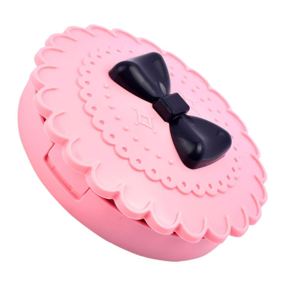 Inoomp 1Pc Plastic False Eyelash Storage Box With Bowknot And Mirror