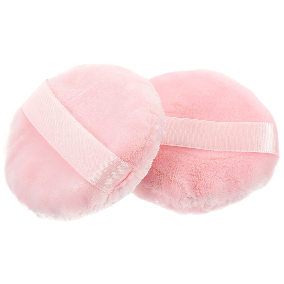 Inoomp 2 Pcs Washable Furry Makeup Powder Cosmetic Sponge