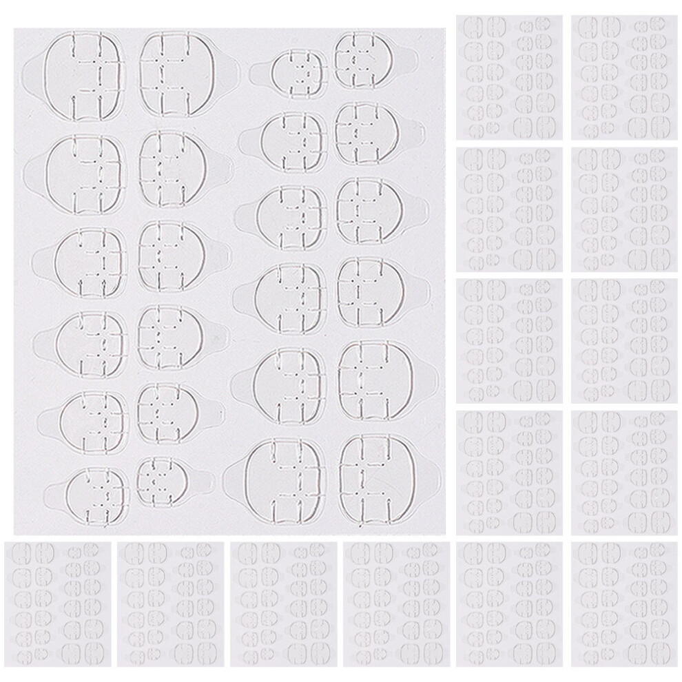 Inoomp 20 Sheets Double Sided Nail Glue Adhesive Tabs Invisible Stickers