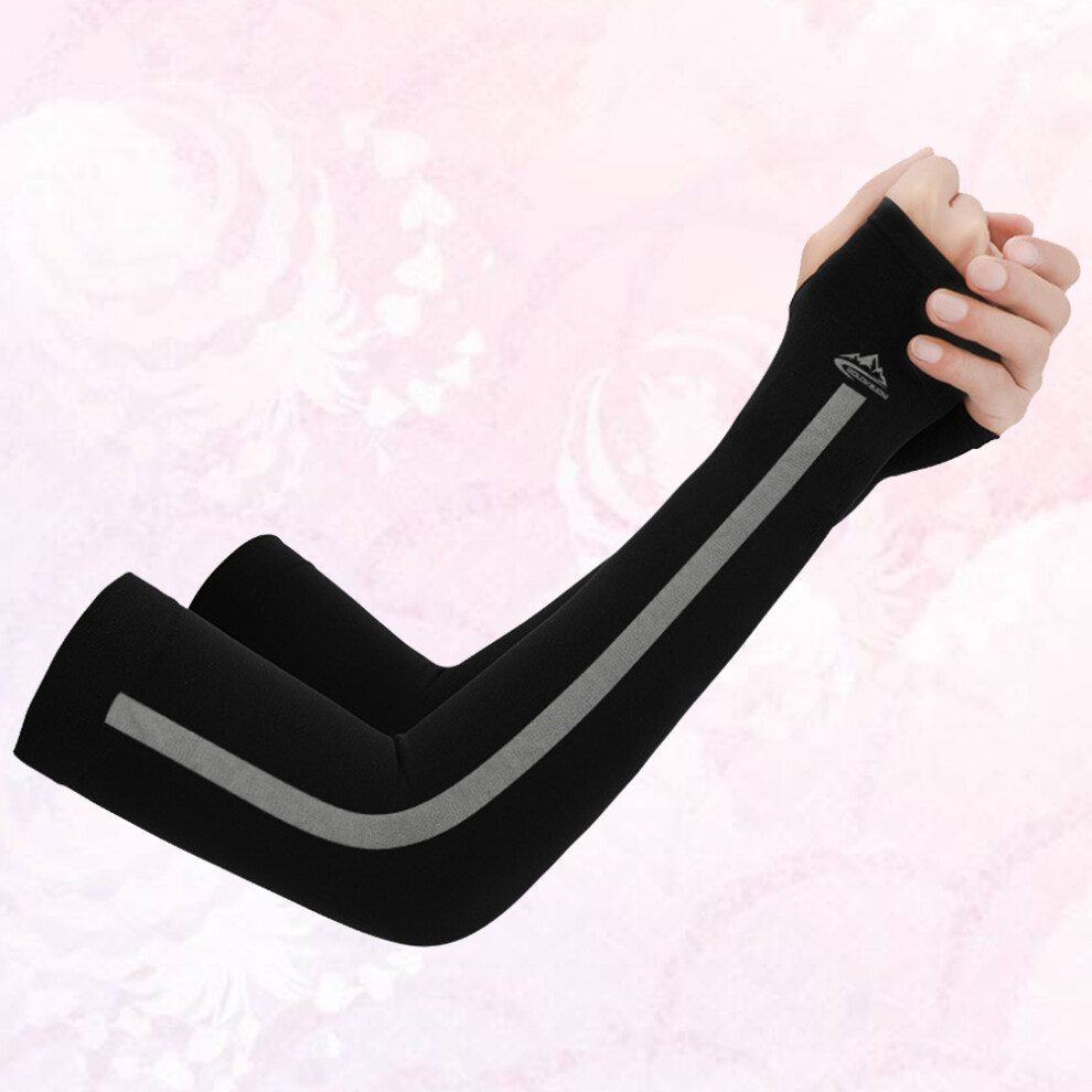 Inoomp 2 Pairs Portable Breathable Arm Sleeves Elbow Protector For