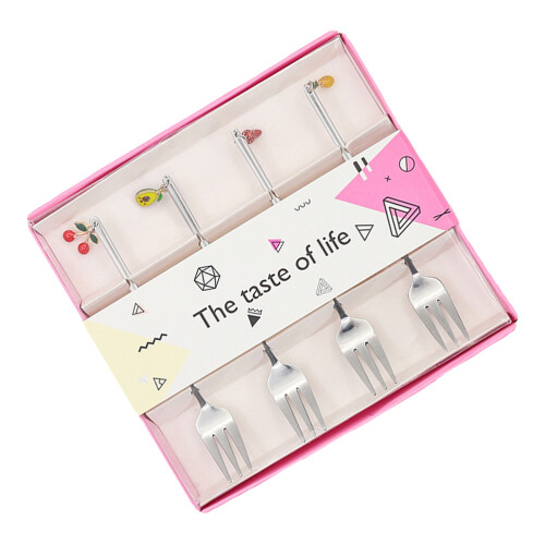 4Pcs Stainless Steel Fruit And Dessert Forks