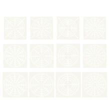 12Pcs Pet Stencil Set White Durable Mandala Dot Painting Templates