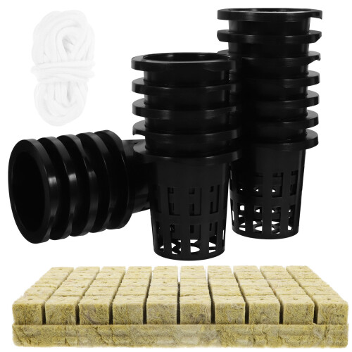 One Set Hydroponic Growing System With Mineral Wool Planting Cubes 1