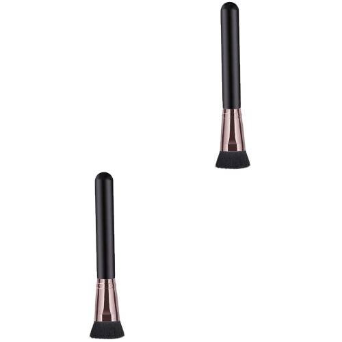 2Pcs Makeup Foundation Brush With Synthetic Bristles 2