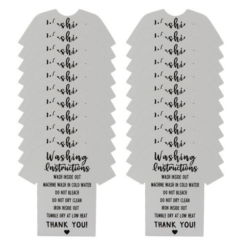 300 Pcs Clothing Washing Guide Tags For Store Use