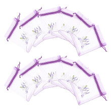 20 Pcs Lavender Sachets Drawstring Mesh Bags Organza Pouches