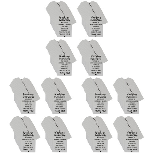 300 Pcs Clothing Washing Guide Tags For Store Use 1