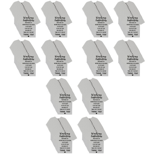 300 Pcs Clothing Washing Guide Tags For Store Use 2