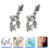 2Pcs Ear Cuffs Clip On Earrings Ear Wrap 4