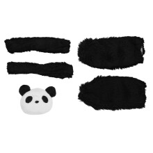 2Pcs Cute Plush Motorcycle Handlebar Covers Anti-Slip Grip
