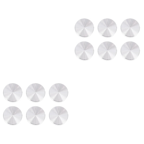 12 Pcs Glass Table Tops Hardware Aluminum Discs 30mm Thick 2