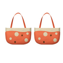 2Pcs Buckle Plastic Drain Rack Orange Storage Basket for Kitchen Use