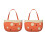 2Pcs Buckle Plastic Drain Rack Orange Storage Basket for Kitchen Use 1