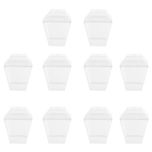 10Pcs Trapezoid Cupcake Cups With Lid 1