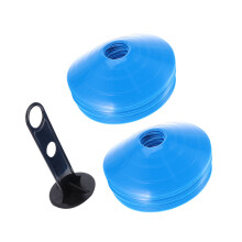26Pcs Blue Football Training Marker Trays Durable Soccer Disc Cones