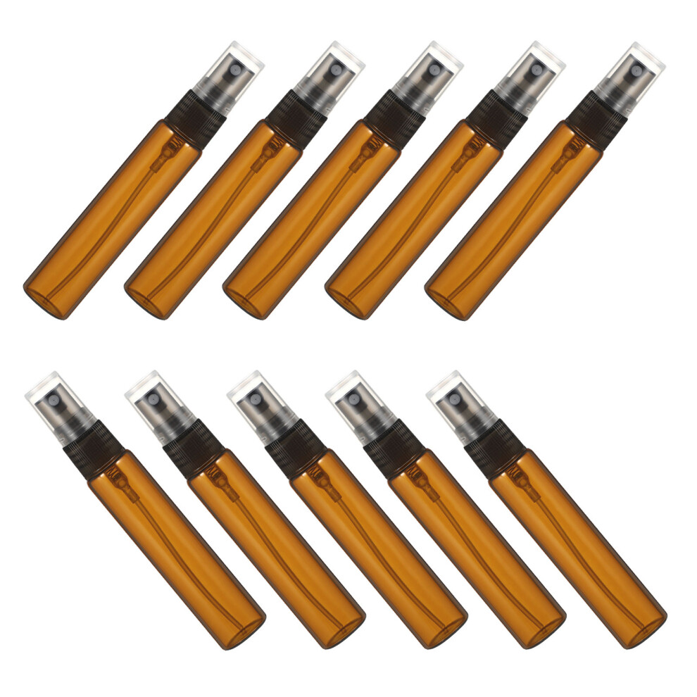 Inoomp Brown 30 Pcs Glass Spray Bottles 10Ml For Perfume Makeup Skin Care