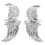 2 Pcs Rhinestone Wing Buckles For Bridal High Heels White 10