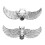 2 Pcs Rhinestone Wing Buckles For Bridal High Heels White 11