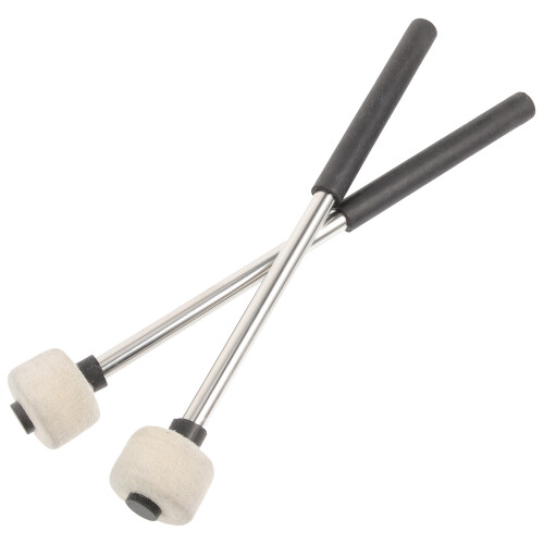 2St Duurzame Felt Drum Mallets Met Zwarte Rvs Voor Drummers 1